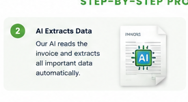 Illustration of reviewing extracted invoice values and exceptions