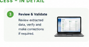 Illustration of approving structured invoice data for Excel Tally or ERP use